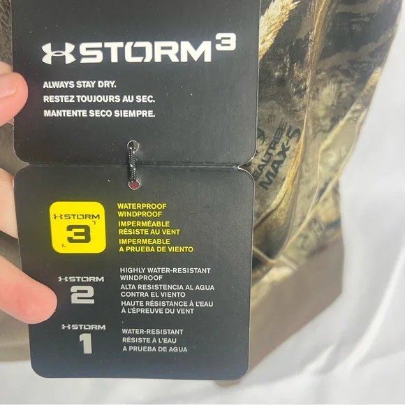 Under Armour Storm3 Cold Gear Realtree MAX-5Camo Half Zip Jacket Pullover - Picture 7 of 16